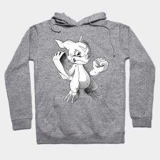 Veemon Black & White Hoodie